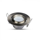 GU10 recessed frame/fixture, round, adjustable light direction, Ø102X46mm, recessed. Ø93mm, satin nickel, V-TAC