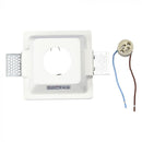 GU10 iebūvējams ģipša karkass/armatūra, kvadrāta formas, balts,120x120x60mm, iebūv. izm. 123x123mm, V-TAC