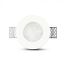 GU10 recessed plaster frame/fixture, round, white, Ø120x60mm, recessed. Size. Ø123mm, V-TAC