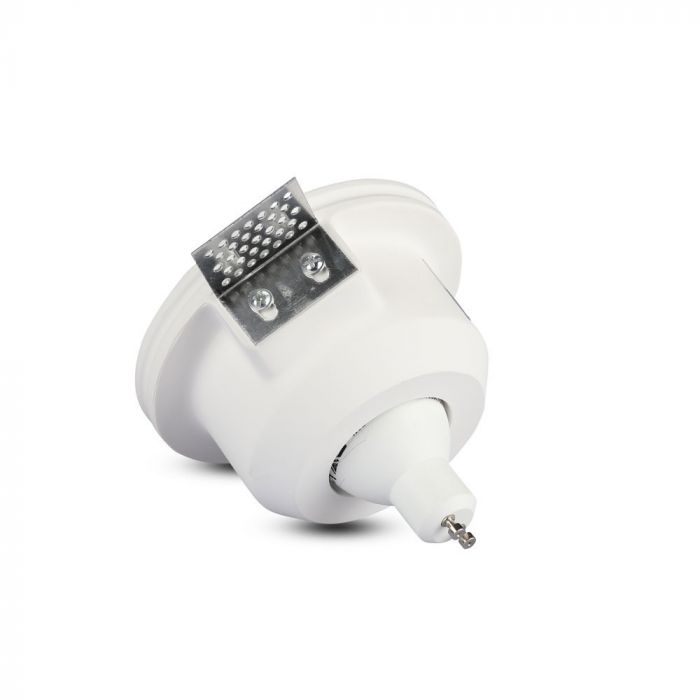 GU10 infälld gipsram/armatur, rund, vit, Ø120x60mm, infälld. Storlek. Ø123mm, V-TAC