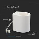 G9 Virsapmetuma ģipša karkass stiprināšanai pie sienas, balts,70x90x95mm, V-TAC