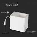 G9 Virsapmetuma ģipša karkass stiprināšanai pie sienas, balts,70x100x100mm, V-TAC