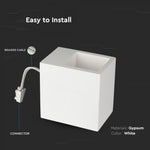 G9 Plaster frame for wall mounting, white, 70x100x100mm, V-TAC