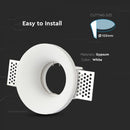 GU10 infälld gipsram/armatur, rund, vit, Ø100x40mm, infälld. size: 404040404040404040404040404040404040404040. Ø103mm, V-TAC