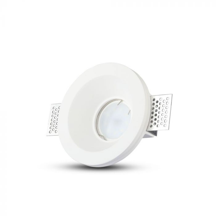 GU10 infälld gipsram/armatur, rund, vit, Ø100x40mm, infälld. size: 404040404040404040404040404040404040404040. Ø103mm, V-TAC