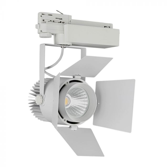 33W(2640Lm) LED COB трековый прожектор, V-TAC SAMSUNG CHIP, IP20, 5 лет гарантии, 5000K холодный белый свет