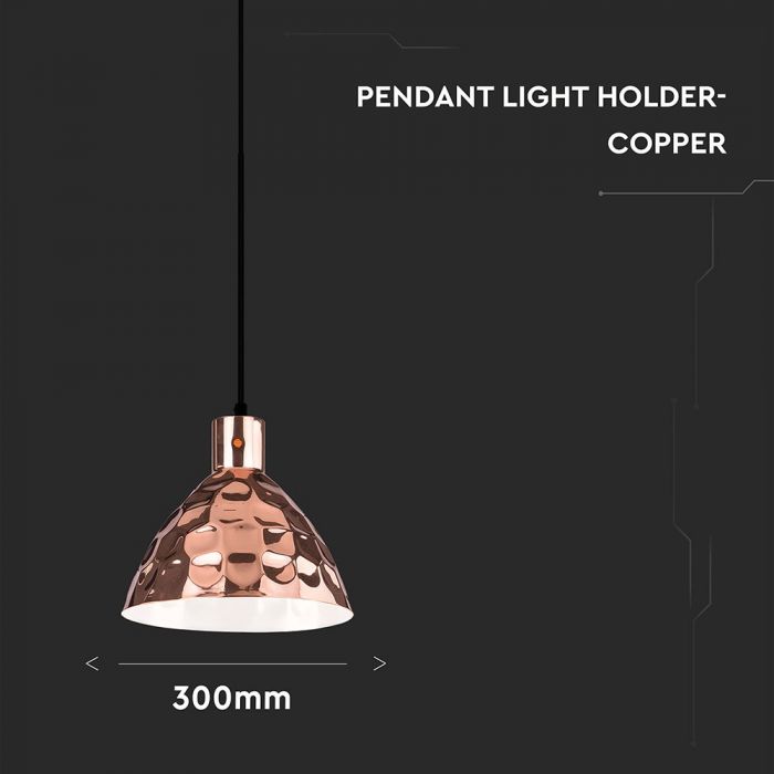 FOR SALE_External lamp holder, metal plafond, D300 ''Rose gold" series, V-TAC