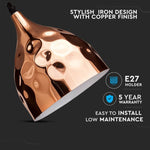 Lamphållare, metallplafond, D170, serien ''Rose gold'', V-TAC