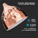 Hanging lamp frame, metal plafond, D230, "Rose gold" series, V-TAC