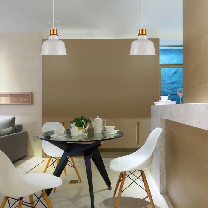 Iekarams spuldžu ietvars, alumīnija, balts vads, D230, V-TAC