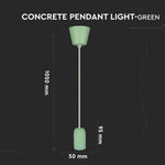 Hanging lamp frame, green, D50, V-TAC