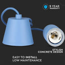 Hanging lamp frame, light blue, D50, V-TAC