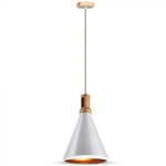 Hanging lamp frame, metal/wood, D250, V-TAC