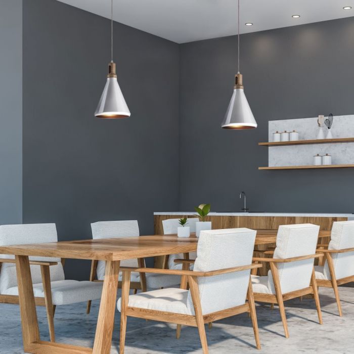 Hållare för hängande lampa, metall/trä, D250, V-TAC