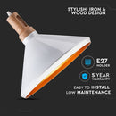 Hanging lamp frame, metal/wood, D350, V-TAC