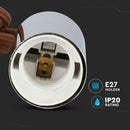 Hanging lamp frame, metal, chrome, brown wire, D36, V-TAC