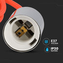 Hanging lamp frame, metal, chrome, orange wire, D36, V-TAC