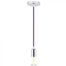 Hanging lamp frame, metal, chrome, purple wire, D36, V-TAC