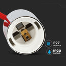 Hanging lamp frame, metal, chrome, red wire, D36, V-TAC