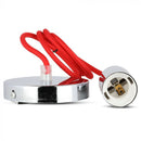 Hanging lamp frame, metal, chrome, red wire, D36, V-TAC