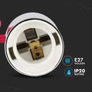 Hanging lamp frame, metal, chrome, pink wire, D36, V-TAC