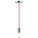 Hanging lamp frame, metal, chrome, pink wire, D36, V-TAC