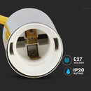 Hanging lamp frame, metal, chrome, yellow wire, D36, V-TAC