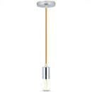 Hanging lamp frame, metal, chrome, sand colored wire, D36, V-TAC