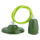 Hanging porcelain lamp frame on E27 base, green, V-TAC