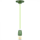Hanging porcelain lamp frame on E27 base, green, V-TAC