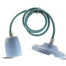 Hanging porcelain light bulb frame on E27 socket, blue, V-TAC