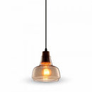 Sample sale_Hanging lamp frame, glass/wood, D165, V-TAC