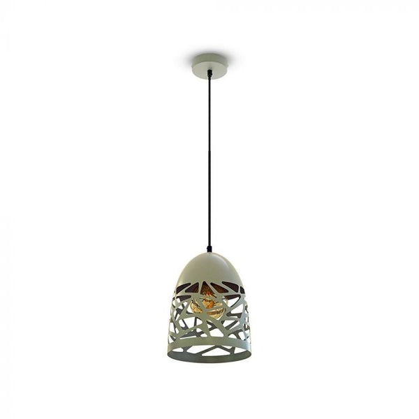 Metal lamp pendant on E27 base, matt grey, V-TAC