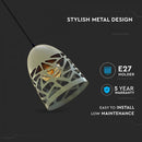 Металлический патрон для лампы с цоколем E27, серый матовый, V-TAC