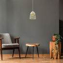 Metal lamp pendant on E27 base, white, V-TAC