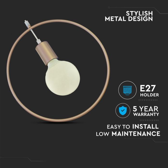Rippvalgusti hoidik, metall, D320, ''Champagne Gold'', V-TAC