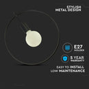 Hanging lamp frame, metal, D320, ''Matt Black", V-TAC