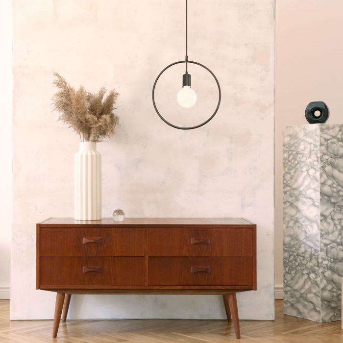 Hanging lamp frame, metal, D320, ''Matt Black", V-TAC