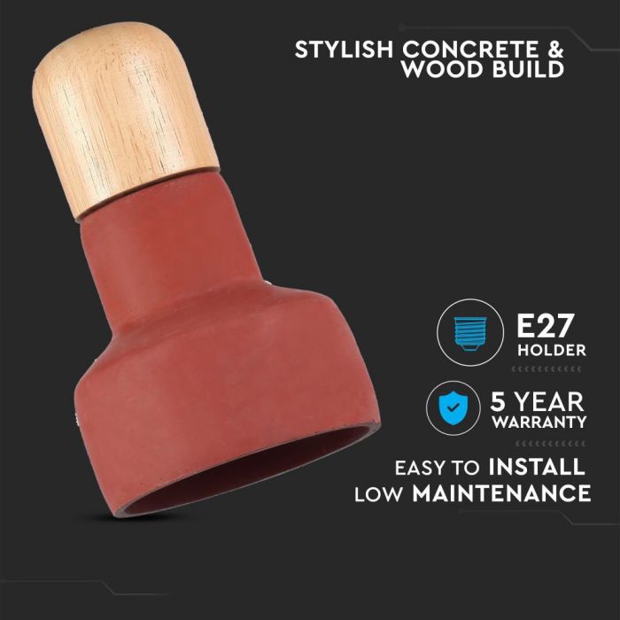 Metal lamp pendant on E27 base, red, V-TAC