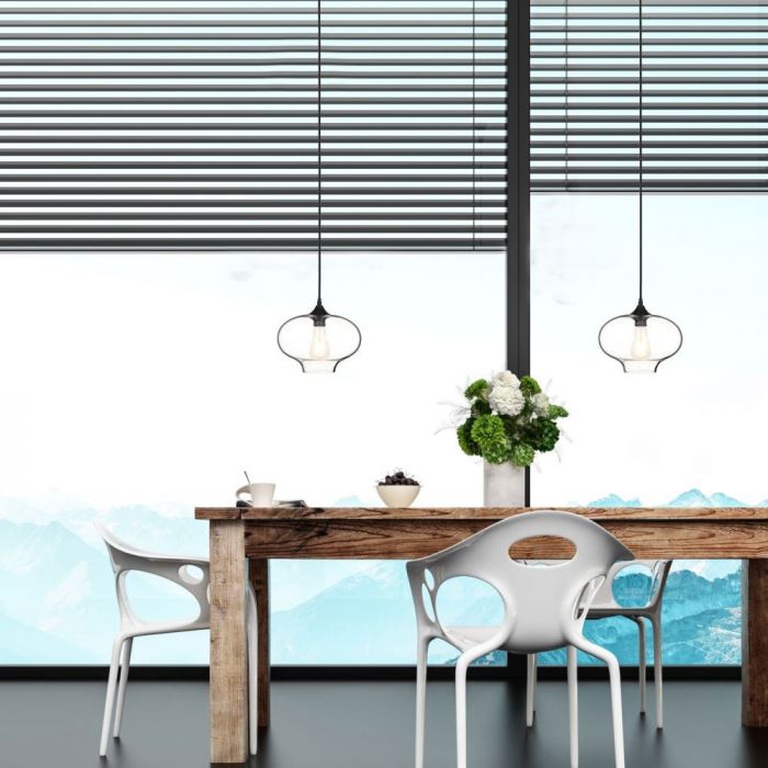 Rippvalgusti hoidja, klaas, läbipaistev, D265, ''Light clear glass'', V-TAC