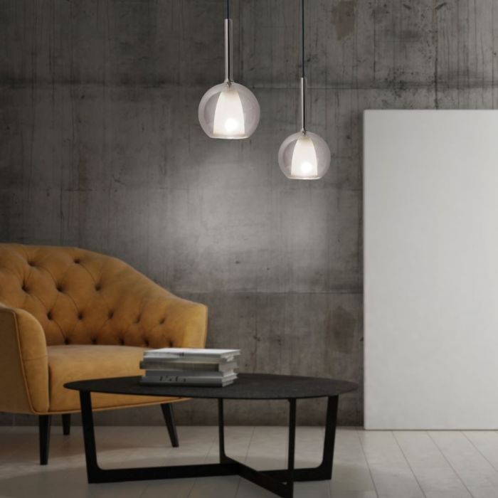 На цоколе E27 Патрон для лампы (двойное стекло), стекло серое и белое, D180, V-TAC