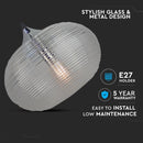 Sokkel E27 lambipesa, must läbipaistev klaas, D330, V-TAC