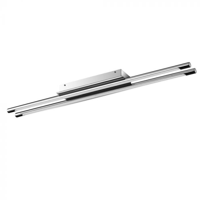 36W(2700Lm) LED dubultais Griestu gaismeklis, hromēts, V-TAC, IP20, neitrāli balta gaisma 4000K