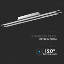 36W(2700Lm) LED topelt laevalgusti, kroomitud, V-TAC, IP20, neutraalne valge 4000K