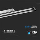 36W(2700Lm) LED topelt laevalgusti, kroomitud, V-TAC, IP20, neutraalne valge 4000K