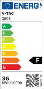 36W(2700Lm) LED topelt laevalgusti, kroomitud, V-TAC, IP20, neutraalne valge 4000K