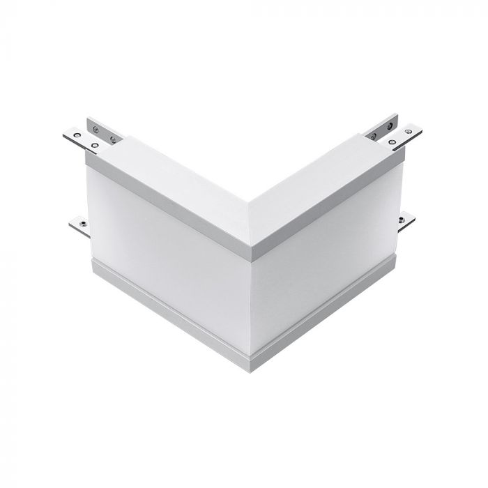12W L tipa savienojums lineārajiem gaismekļiem, ārējais stūris, sudraba korpuss, V-TAC SAMSUNG CHIP, IP20, garantija 5 gadi, neitrāli balta gaisma 4000K