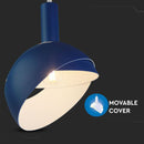 Metal lamp pendant on E27 base, blue, V-TAC