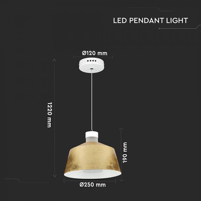 7W(400Lm) LED pendant light, V-TAC, IP20, neutral white light 4000K