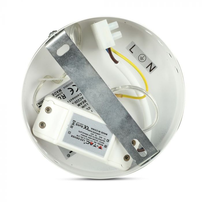7W(400Lm) LED iekarams gaismeklis, V-TAC, IP20, Ø250xH190mm, silti balta gaisma 3000K